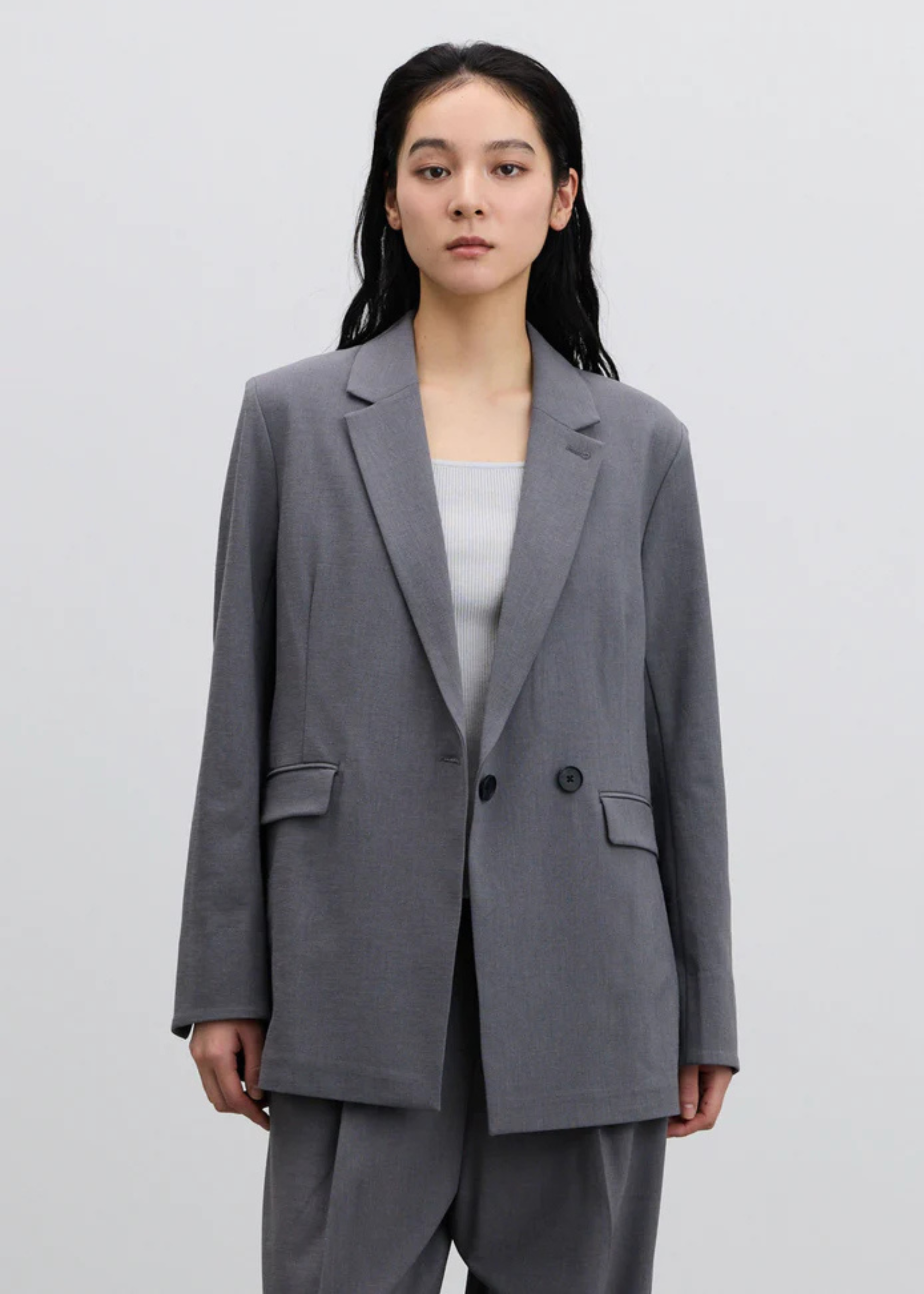 size52☆美品☆ブリオーニ ネップシルク製カジュアルジャケット グレー コンフォートファインセミダブルジャケット - SOÉJU online store